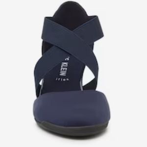 Anne Klein Ted cross patent wedge heels 9.5 medium New NEVER WORN